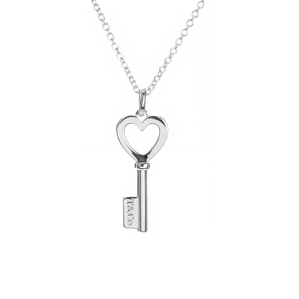 TIFFANY & CO. Tiffany, pendant heart shaped for keys, necklace, silver 925 sample