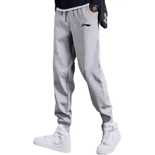 Li Ning Casual Pants Men's Gray Thin Cuffed Pants