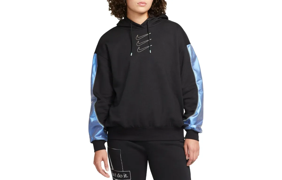 Nike Sweatshirts Women's Black Hooded Moderate Other