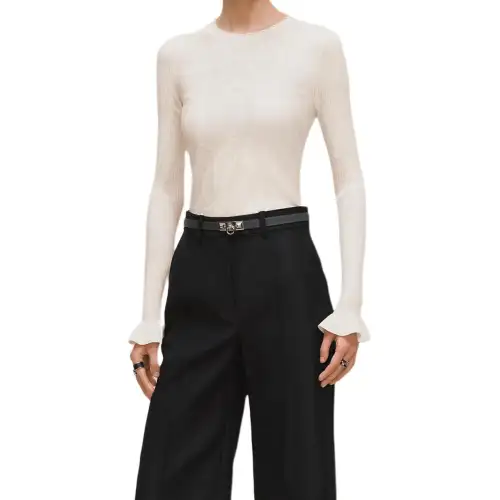 HERMES Sweater Women's Natural White