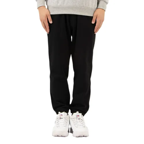 FILA Knitted Sweatpants Men's Black Moderate Cuffed Pants