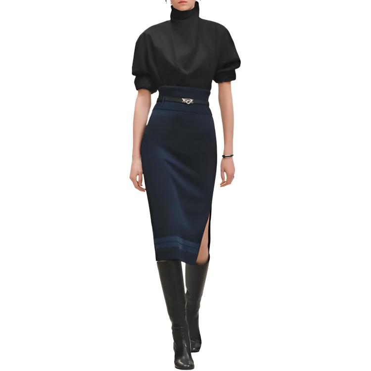 HERMES FW25 Casual Long Skirt Women's
