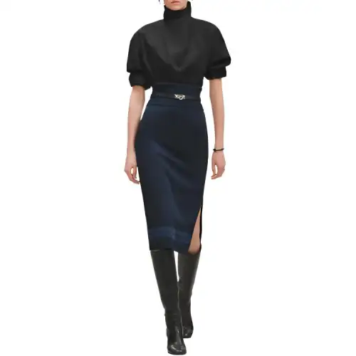 HERMES FW25 Casual Long Skirt Women's