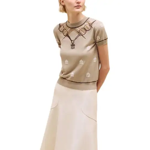HERMES FW24 Sweater Women's Clay Beige