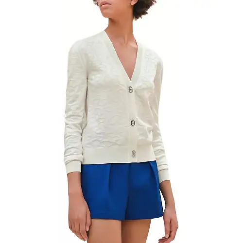 HERMES SS24 Knitwear Women's Gray White