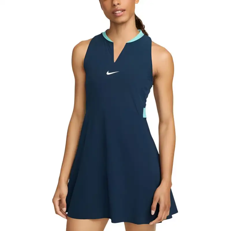 Nike Dri FIT Advantage Tennis Dress Sleeveless Dress Women's Marine Blue