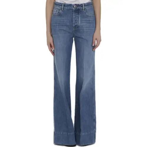 Bottega Veneta Buttoned Wide Leg Jeans