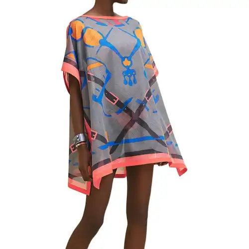 HERMES Cloaks Women's Lime Gray
