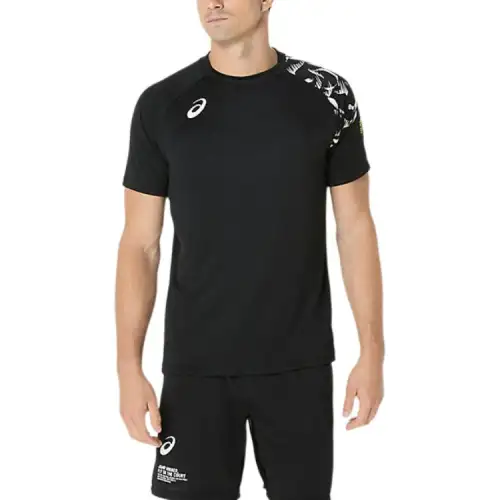 ASICS T Shirts Men's Black Crew Neck