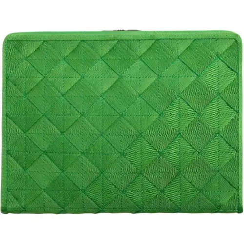 Bottega Veneta Cow Leather With Fabric Travel Storage Bag Men's Green