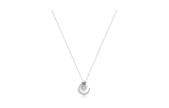 WANLIACC 925 Sterling Silver 999 With Zircon Alloy Necklaces Women's