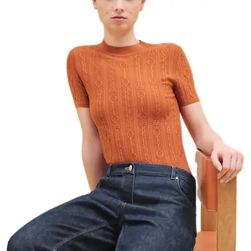 HERMES FW24 Knitwear Women's Canyon Orange