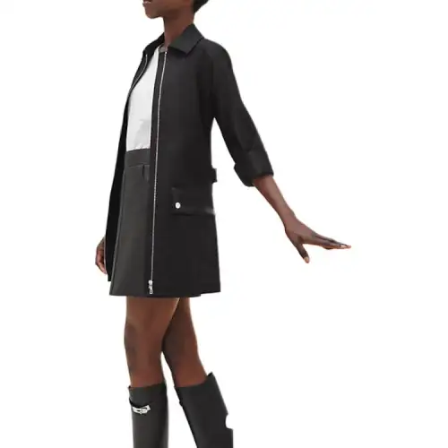 HERMES SS24 Coats Women's Black