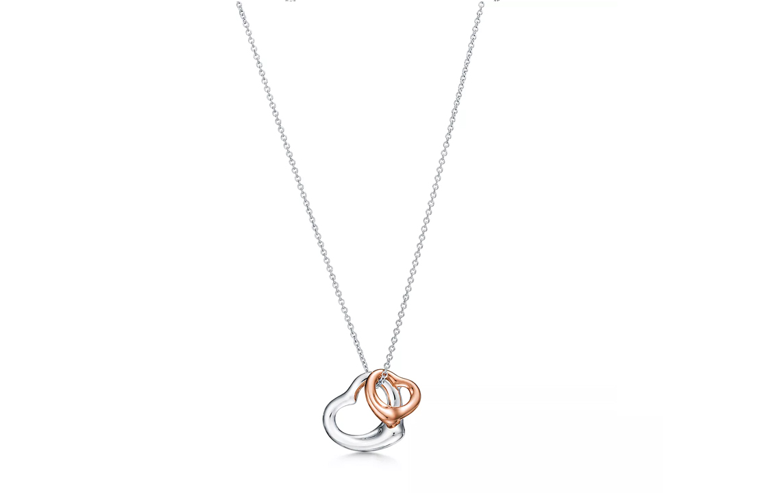 Женское necklace TIFFANY Elsa Peretti Open Heart (серебряное)