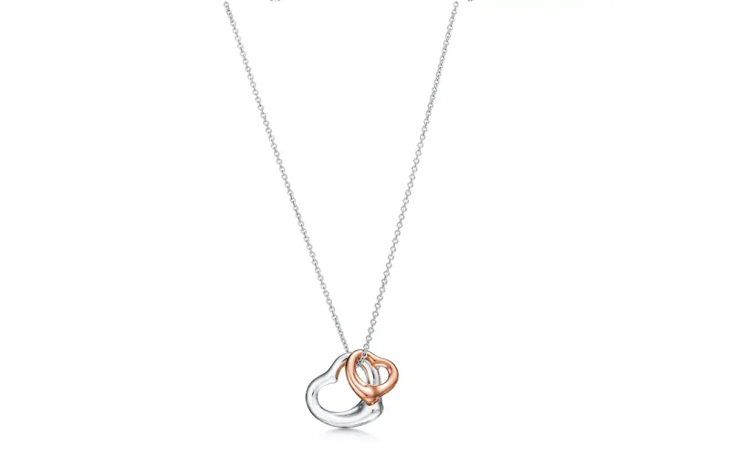 TIFFANY & CO. Elsa Peretti® 18K Rose Gold Necklaces Women's Silver