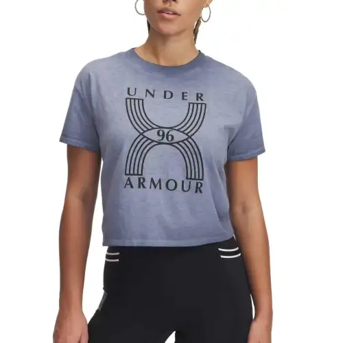 Under Armour Run 96 Drop Shoulder Sleeve T Shirt Women's Gray 044