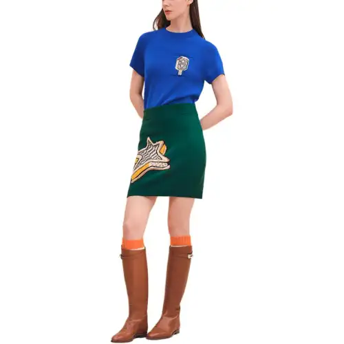 HERMES SS24 Casual Short Skirts Women's Green