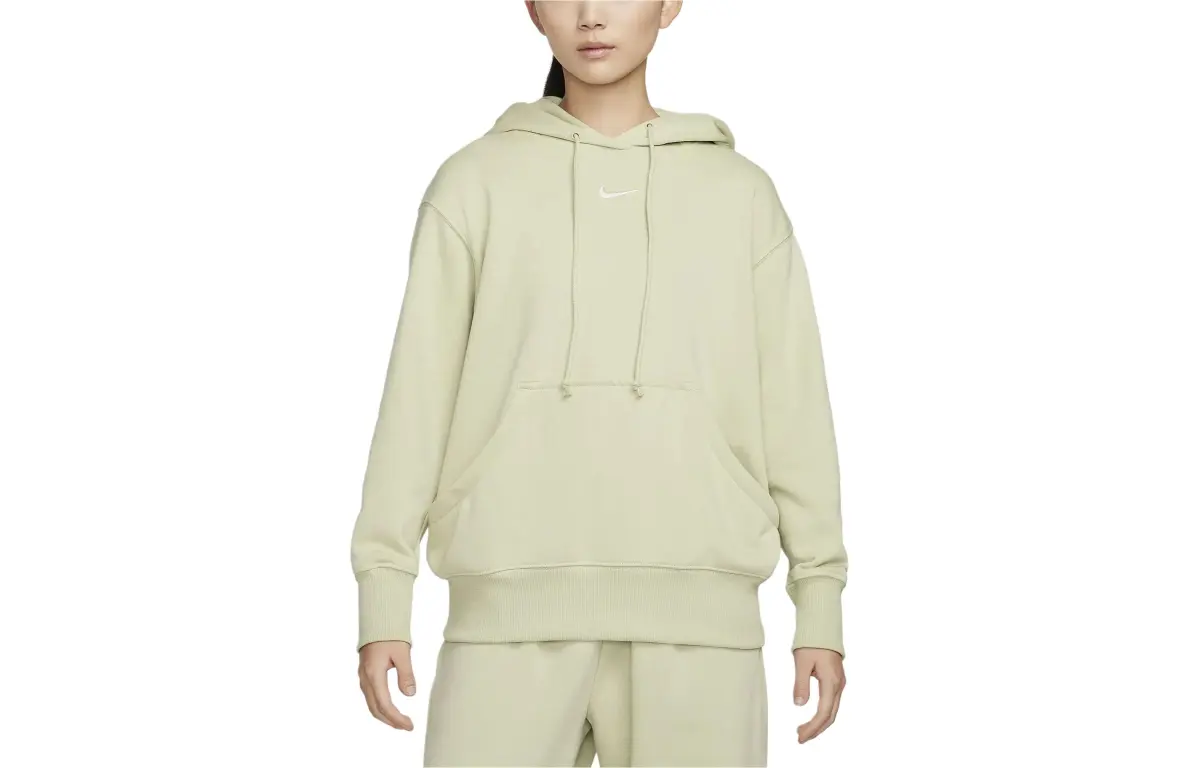 Nike Sweatshirts Women's Olive Hooded Moderate Straight Fit