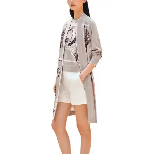 HERMES SS24 Knitwear Women's Titanium Gray