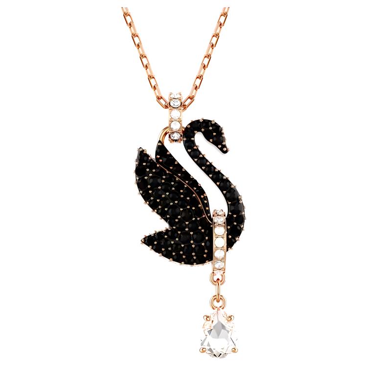 Женская цепочка Swarovski Swan (розовое золото)