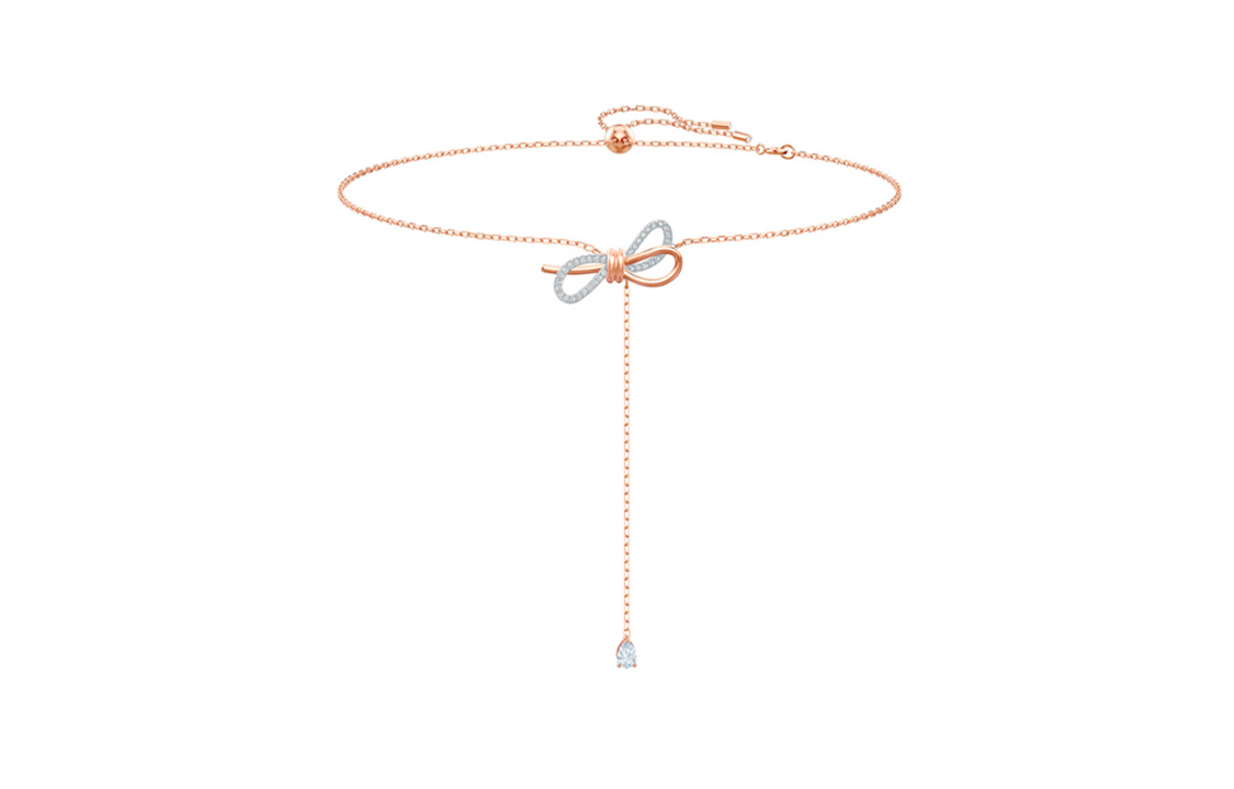 Swarovski Swarovski Lifelong Bow Y-Shaped Necklace Women's White