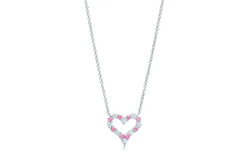 TIFFANY & CO. Hearts™ Platinum Necklaces Women's Silver