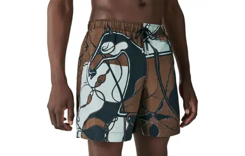 HERMES FW23 Casual Shorts Men's Cigar