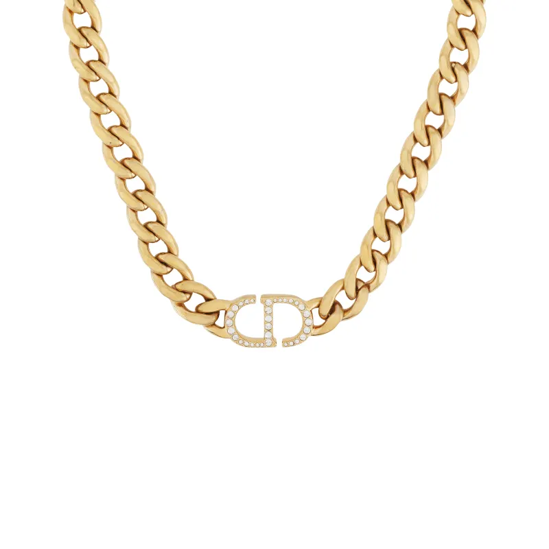 DIOR 30 Montaigne Fashion Faux Crystal Necklaces Women's