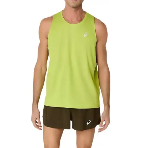 ASICS SILVER Tank Top Men's Yellow Green