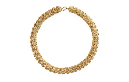 Bottega Veneta Sterling Silver Necklaces Women's Gold