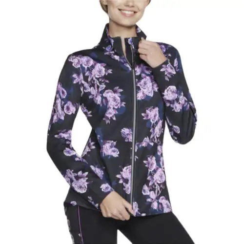 Skechers SkechCloud Winter Bloom Jacket Jackets & Coats Women's Black/Lavender