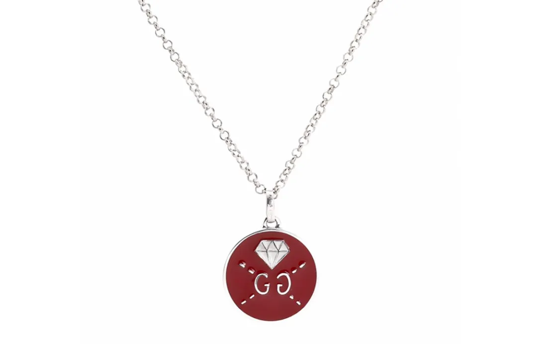GUCCI 1990 2024 Sterling Silver GUCCI Ghost Pendant Necklace