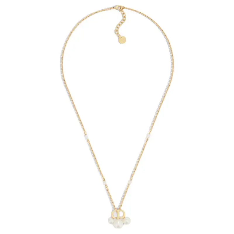 DIOR Metal, Resin Pearl Necklaces Women's Gold