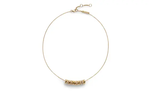 Bottega Veneta 18K Gold With 925 Sterling Silver And Cubic Zircon Necklaces Women's Gold