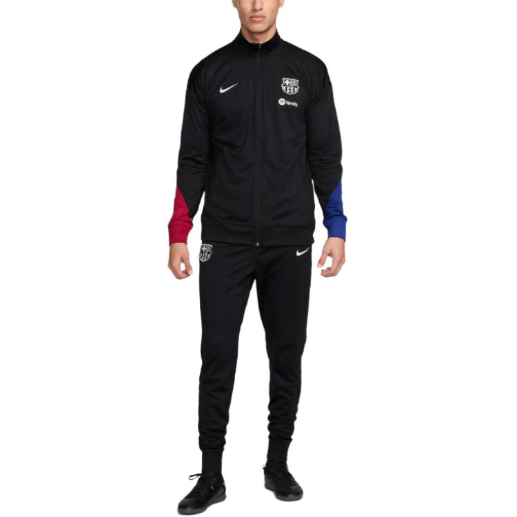 Nike Dri Fit F.C. Barcelona Strike Soccer Jersey Set Men’s Black