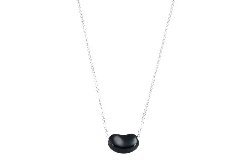 TIFFANY & CO. Elsa Peretti® Sterling Silver, Black Jade Necklaces Unisex Silver