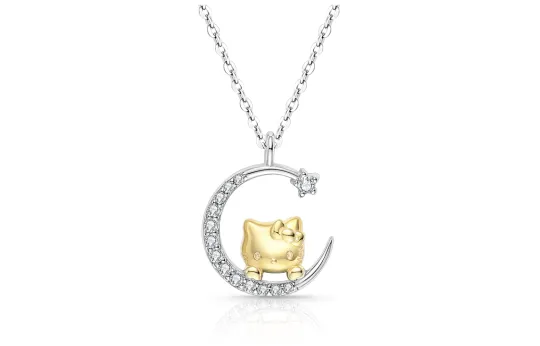 TIDECOLOR 925 Sterling Silver Synthetic Cubic Zirconia Sterling Silver Necklace Women's