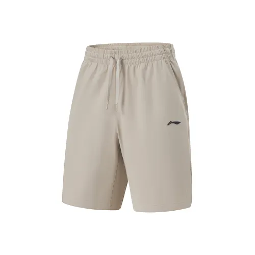 Li Ning Fitness Series Sports Shorts Men's Khaki