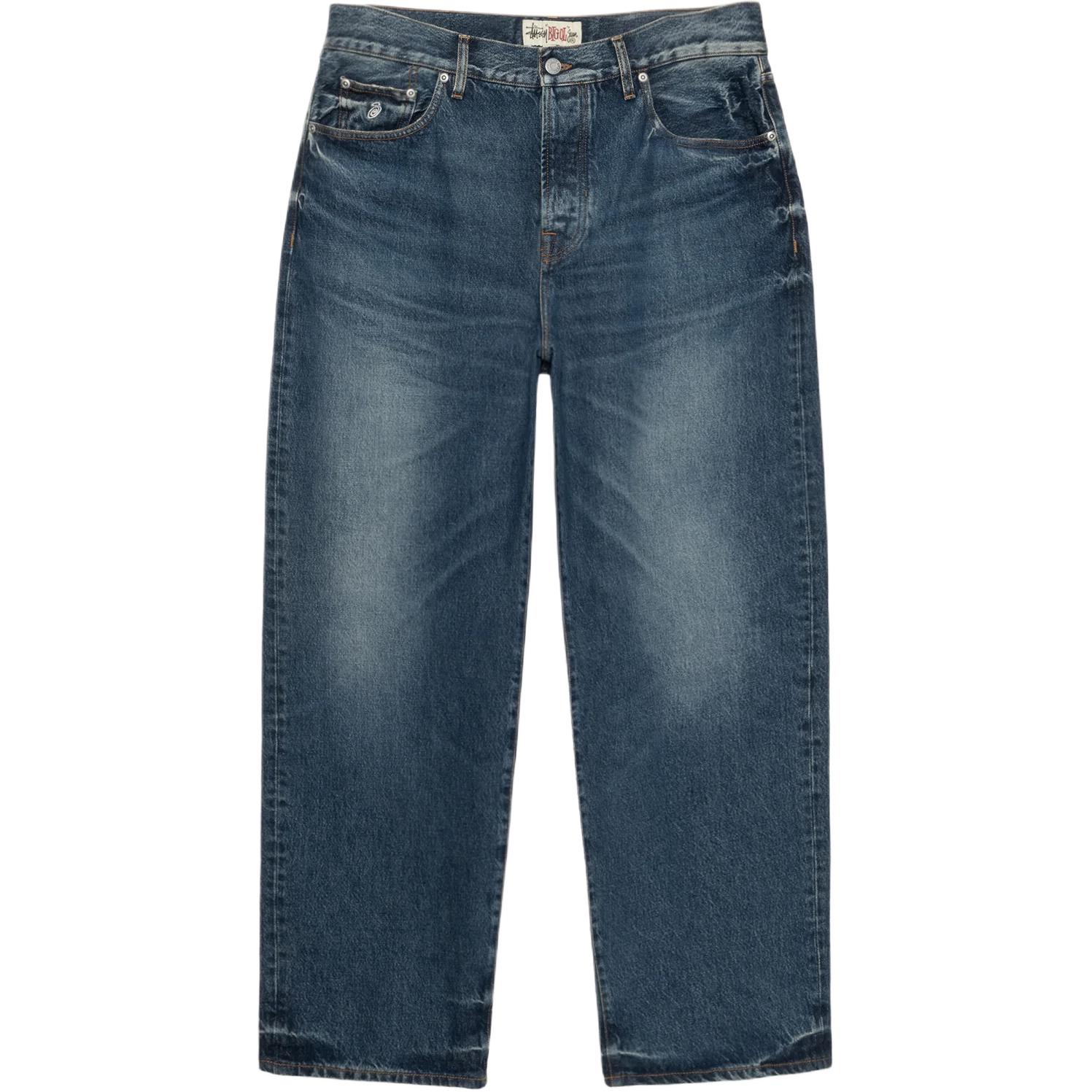 Stussy SS25 BIG OL' JEAN VINTAGE DENIM loose logo patch American retro jeans, same style for men and women