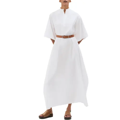 HERMES FW24 Long Sleeved Dress Women's White