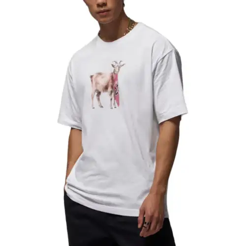 Jordan T Shirts Men's White Crew Neck Moderate