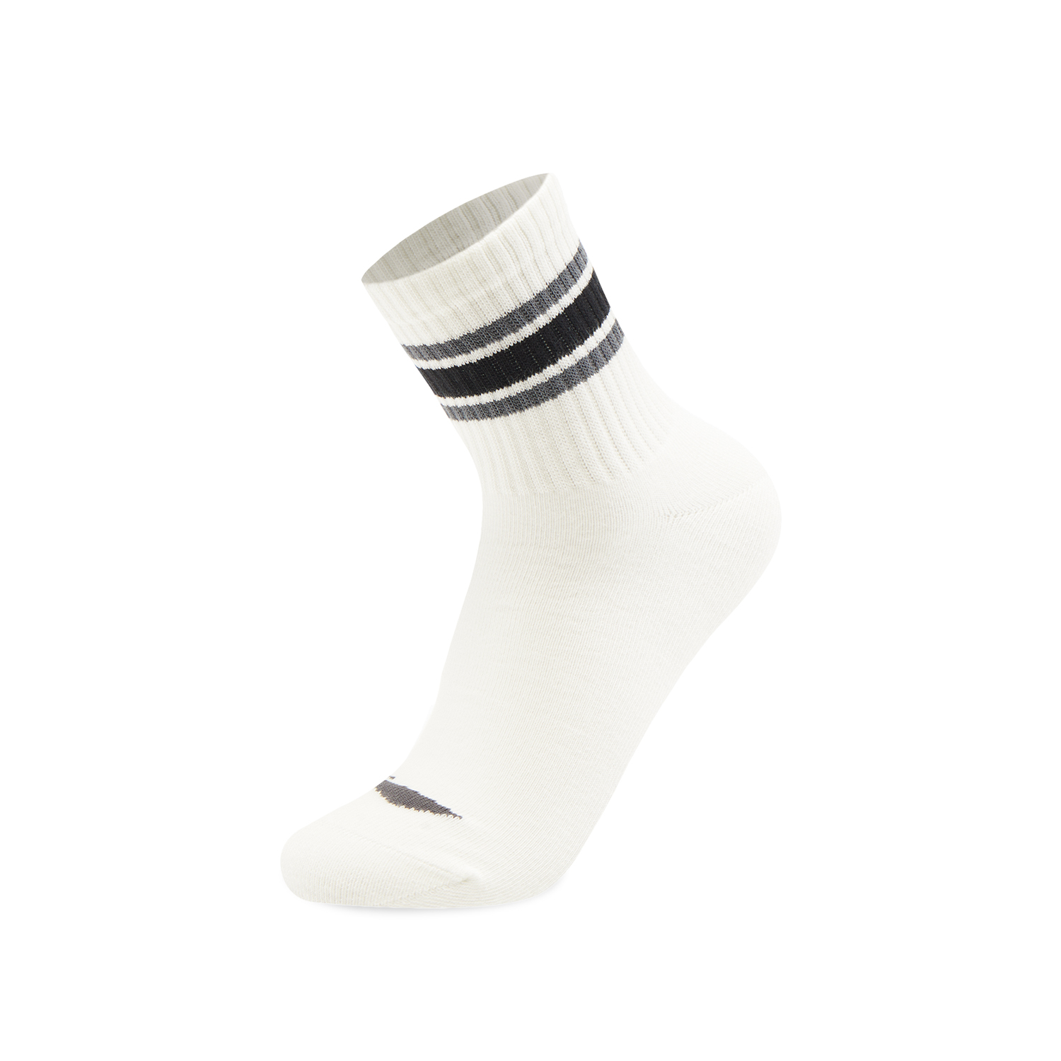 Li Ning Sports Life Collection Crew Socks Unisex 3 Pack White Black/White Blue/White Brown Stripes