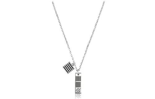 Louis Vuitton 2018 Palladium Plated Damier Black Necklace costume necklace