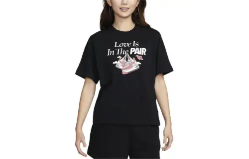 Nike Drop Shoulder Sleeve T Shirt Women's Black