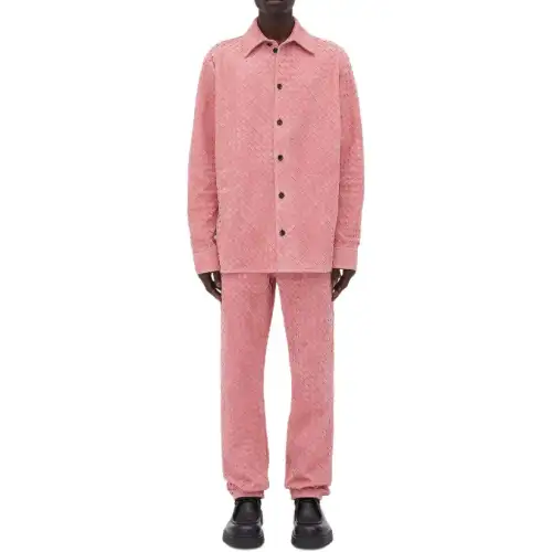 Bottega Veneta Leather Jacket Men's Pink