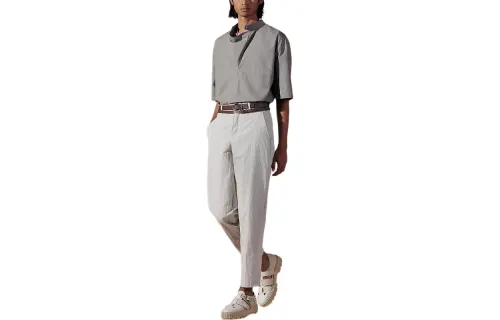 HERMES SS24 Casual Pants Men's Mist White