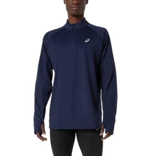 ASICS T Shirts Men's Midnight Stand Collar Moderate Straight Fit