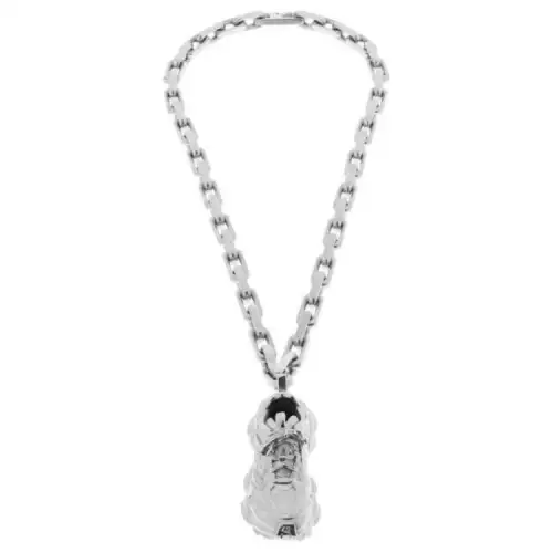 Balenciaga Brass, Aluminum Necklaces Women's Silver