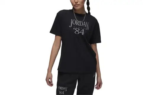 Jordan Drop Shoulder Sleeve T Shirt Women's Black