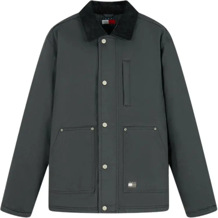 Tommy Hilfiger Jackets Men's Gray Black PT2 Lapel Moderate Workwear